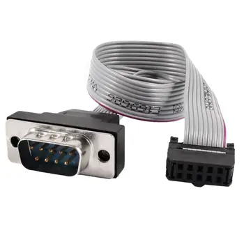 DSHA Nou Fierbinte 2.54 mm Pas DB9 să 10P M/F IDC Panglică Cablu Conector 30cm 12
