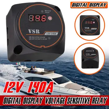 Afișaj Digital de Tensiune Sensibile Split de Încărcare a Releului VSR 12V 140A pentru Rulote Auto RV Yacht Vapor Smart Dual Baterie Izolator 