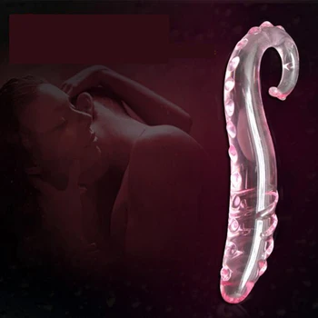16*2.6 cm Hipocampus Forma Roz Anal Vibrator de Sticlă Cristal cu Dop de Fund Sex Femei Jucării pentru Adulți Produse pentru Bărbați Erotic Sexy Joc Jucarii