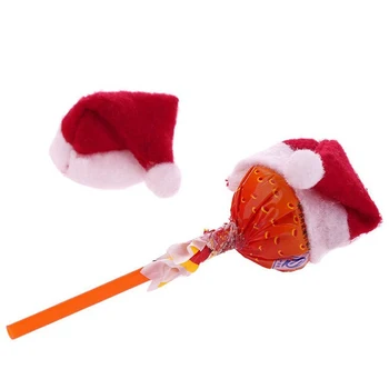 Mini Pălărie de Moș Crăciun crăciun Crăciun de Vacanță Lollipop Sus Topper Decor de Vânzare Fierbinte 6 Buc/lot 