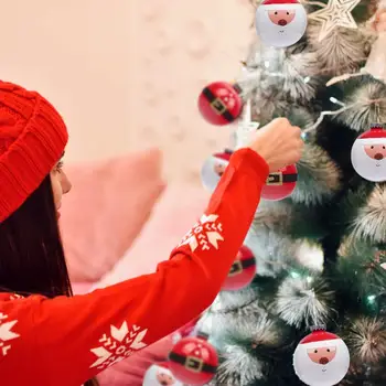 12PCS Decor de Crăciun Mingea Creative Moș Crăciun Model Agățat Mingea Casa de Vacanta Partid Copac Xmas Decor Petrecere Suipplies