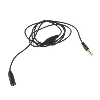 3.5 mm M/F 1M Extensie Audio pentru Căști Stereo cablu Cablu cu Control de Volum, Picătură de Transport maritim 