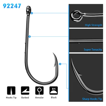 100buc/ Sac Long Shank Cârlig de Pescuit 1#-6# Cârlige din Oțel Carbon de Înaltă Ascuțite Ghimpată Offset Înguste Momeala Cârlig de Undiță M096 