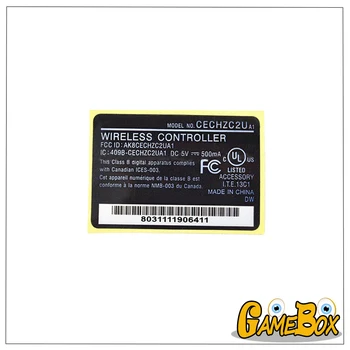 Pentru PS3 Wireless Controller Carcasă Slim Negru Spate Autocolant Lable Sigilii Piese de schimb