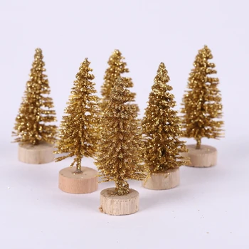 12pc 4.5 cm Pom de Craciun Mini Brad de Crăciun DIY Decoratiuni Pentru Casa Masa de Crăciun Ornamente de Crăciun Petrecere de Anul Nou Decor 