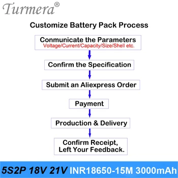 Bateria 5S2P INR18650-15MM 3000mah 25A 18V 21V Șurubelniță pentru Shura Shurik Aspirator și Șurubelniță Acumulator Turmera