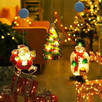 Craciun cu LED-uri Fraier Lampa Decor de Crăciun Pentru Acasă de Moș Crăciun, om de Zăpadă, Lumini Fereastră Magazin Rochie de Până de Crăciun Ornamente pentru Pomul de 2022 