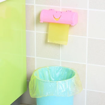 1 buc de Plastic de Casa Eco-friendly Zâmbet Fata Saci de Gunoi Cutie de Depozitare Bucătărie Pastă de Tip Recipient de Plastic Colorate 100g 