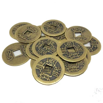 10buc/lot 23mm Chineză Feng Shui Norocos Ching/Monede Antice set de Învățământ Zece împărați Antic Avere Bani 