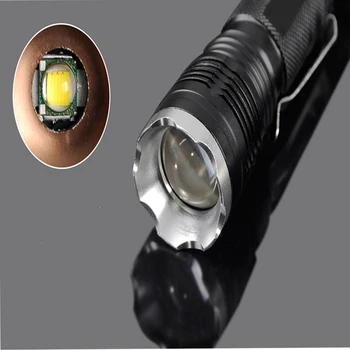 Portabil Mini Buzunar Lanterna Super-Luminos Cu Rază Lungă Impermeabil Puternic Flashlamp Zoom Telescopic Utilizarea Lanternă Baterie 18650 
