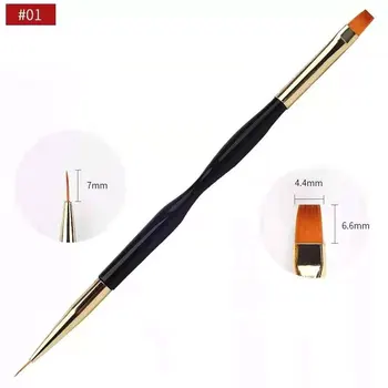 1 buc Dublu Scop Unghii Linie de Vopsire cu Pensula de Desen Creion Ultra-subțire 3D Sfaturi DIY UV Gel de Flori de Design Nail Art Salon de Manichiura Instrumente