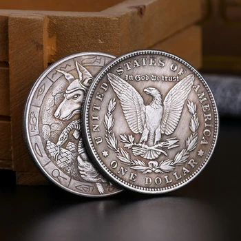 1 BUC de Colectare Monede Comemorative de Lup Și de Șarpe Rătăcire Monedă de Nichel statele UNITE ale americii Morgan Dolar Monede Non-moneda Monede 