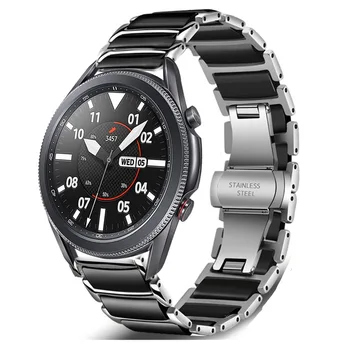Ceramica + Curea de Metal Compatibil cu Samsung Galaxy Watch 46mm/Active2 42mm /Huawei Watch GT GT2/Amazfit GTR pentru 20mm 22mm trupa 