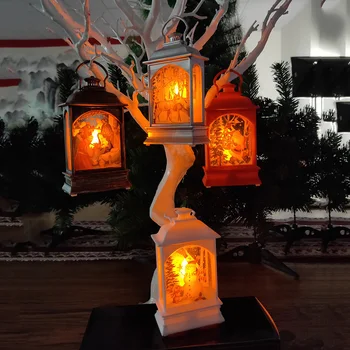 Decoratiuni De Craciun Creative Festivalul Lantern Lampă De Mână Pictat Crăciun Ornament Lumini Jucarii Copii Cadouri Decor Acasă Meserii 
