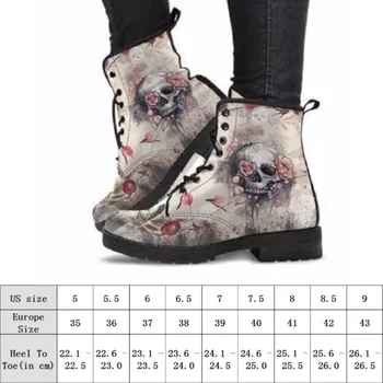 Toamna Iarna Chelsea Cizme Femei 2021 Platforma de Flori Imprimate Glezna Cizme pentru Femei Scurt Indesata Punk Gotice Pantofi 