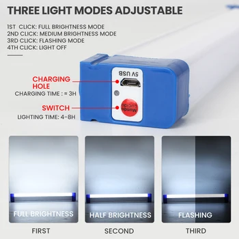 20W/40W/60W Multifuncțional Lumina de Noapte LED USB Reîncărcabilă Cu Magnet Și Cârlig Lampă de Lucru Potrivit Pentru Bucătărie, Dormitor, Cabinet 