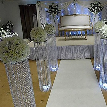 6pcs/lot Nou de sosire 120cm inaltime acrilice nunta de cristal drum duce tort de nunta de partid eveniment culoar pasarelă decor