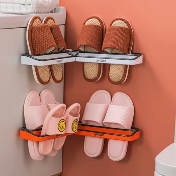 Auto-adeziv, montat pe perete raft de pantofi de depozitare acasă tridimensionale de perete papuci de casă raft tocuri inalte pantofi de sport raft de depozitare 