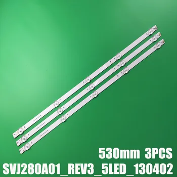 3pcs 530mm de Fundal cu LED strip SVJ280A01 REV3 5LED 130402 Pentru Proline Bravis Changhong/28 inch 5 lumini M10 28C2000B H280B7100C 
