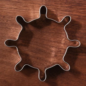 KENIAO Cârma Cookie Cutter - 10 x 10 cm - Nautic Biscuit și Fondant Cutter - Oțel Inoxidabil