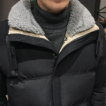Noi de Iarna Barbati Moda coreeană Lână Guler Tineri Cald Scurt Pâine Haina de Bumbac Sacou Captusit Băiat Student 