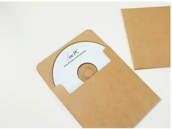 50pcs Pătrat inima Plicuri disc plic de Hârtie Kraft Bag CD-ul DIY calitate, ambalaj saci de en-gros 