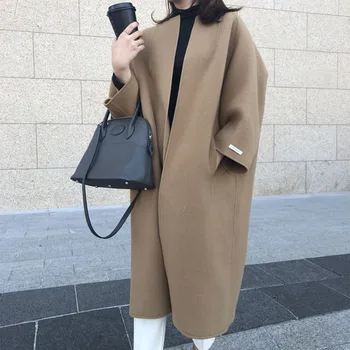 Regulate Drepte Înfășurat în Buzunar Toamna pentru Femei Palton Japoneză coreeană Stil Liber Confortabil Moda Mid-lungime Doamnelor Îmbrăcăminte 