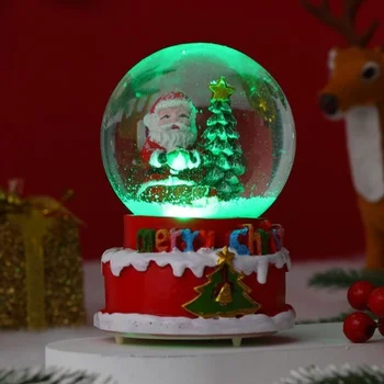 Noi Anul 2022 Automat de Zăpadă glob de Cristal Cu lumini de Muzică Ornamente de Craciun pentru Copii Cadouri de Craciun Decoratiuni Pentru Casa Noel 