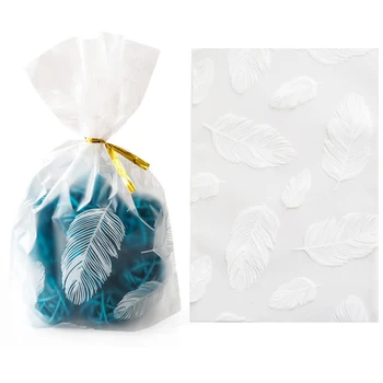 50pcs Floare de Design Pungă de Plastic de Crăciun Cadouri Aniversare de Nunta Bomboane Cookie Saci 2019 Nouă Ani Înveliș Pungi 