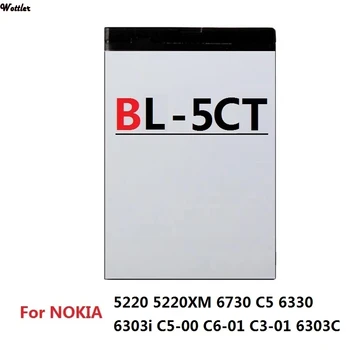 3.7 V, 1050mAh BL-5CT BL5CT Reîncărcabilă Baterie de Telefon pentru Nokia 3720 5220 5220XM 6303i 6750 6330 6303i C5 C5-02 C5-00i C5-00 