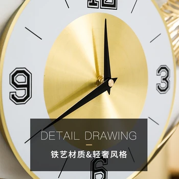 Metal Frunze De Ginkgo Ceas De Perete Camera De Zi De Decorare Agățat Ceas De Perete Modern De Proiectare Ceasuri Noul Stil Chinezesc 