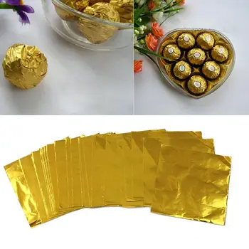 100buc/Set Bomboane de Ciocolată Pachet de Hârtie de Zahăr Lolly Ambalaje Alimentare Folie de Aluminiu DIY Meșteșug de Copt Festival de Crăciun Cadouri 