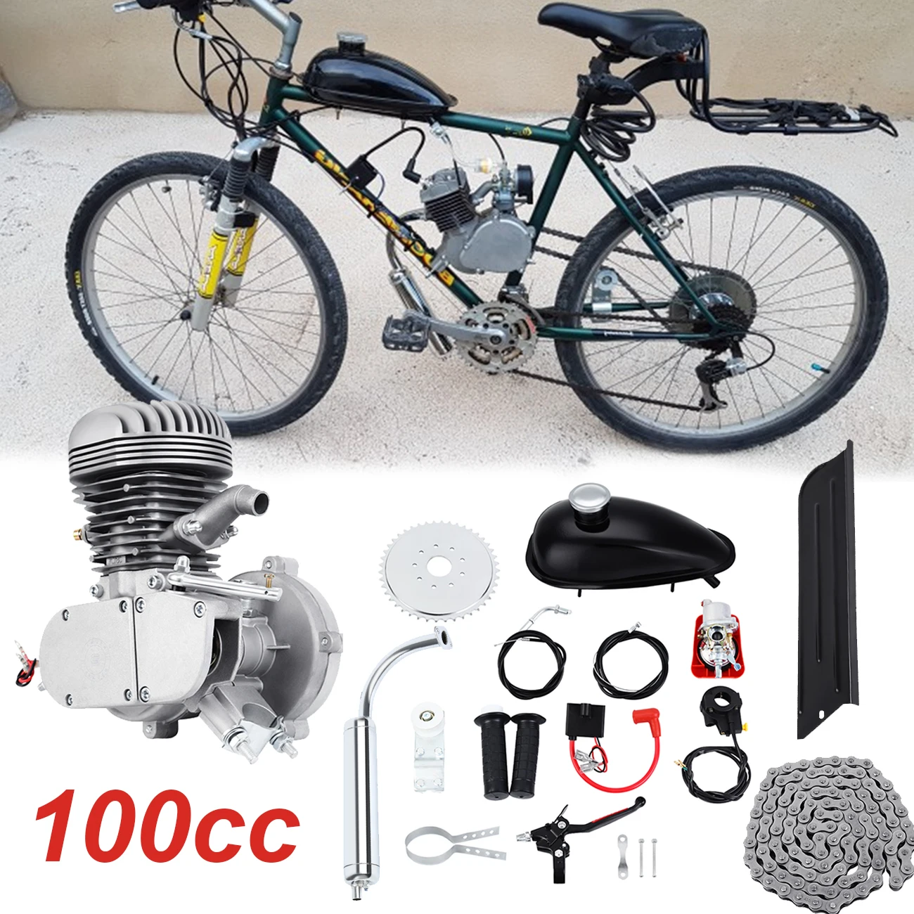 Samger 50/80/100CC Biciclete Motor pe Benzina, Kit 2 Timpi Buzunar Biciclete cu Motor Pentru BRICOLAJ Biciclete Electrice Motor de la RU/UE cumpara online > alte ~ Usite.ro