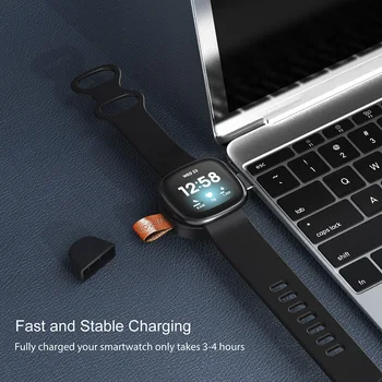 Magnetic USB/Tip-C Încărcător Ceas pentru Fitbit-Versa 3/Fitbit Sens Ceas Inteligent de Încărcare Cablu Dock Portabil de Încărcare Rapidă Stand