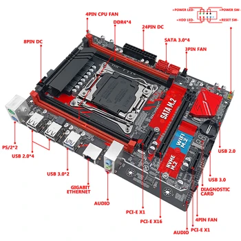 MAȘINIST Placa de baza X99 Kit despre lga2011-3 Setul Cu Xeon E5 2650 V3 CPU Procesor 16G(2*8G)DDR4 ECC Memorie RAM NVME M. 2 X99-RS9
