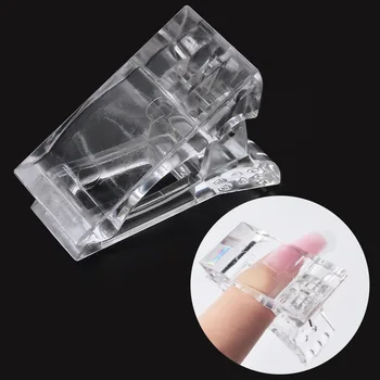 Arta de unghii Transparent Cristal Clip pentru Extensia degetelor Unghii UV Gel Fix de Unghii Mucegai Profesionale de alungirea Unghiilor-Lipici Clip 