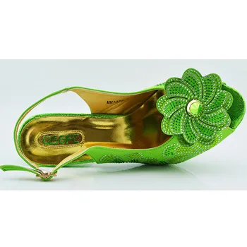 Cele mai noi Moda Doamnelor Pantofi Și Genți de mână Pentru a se Potrivi Culoarea Piersicii Africane Pantofi și Geantă de Set design Italian Nunta, Pantofi de Vara Si Geanta