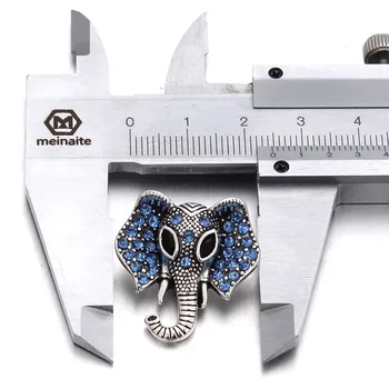 10buc/lot Nou Snap Butonul de Bijuterii de Cristal Metal Elefant Snap Butonul Fit 18mm Snap Butonul Brățară Bratari DIY Butonul de Bijuterii 