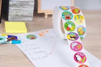 500 Buc/rola animale de desene animate drăguț autocolante cu jurnalul scrapbooking autocolante pentru profesor recompensă autocolant pentru copii papetărie 