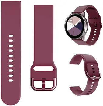 20mm 22mm Silicon pentru Samsung Galaxy watch Active 2 42mm/Amazfit Bip Confortabil sport curea pentru ceas Huawei GT GT2 trupa 