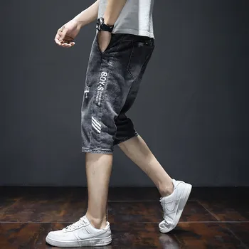 Pantaloni scurti barbati de vară 2020 subțire imprimată direct elastic coreean casual brand hip hop adolescenți Vițel-lungime pantaloni barbati 