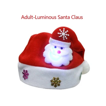 1 buc Nou Crăciun Fericit Adult Copil Led Lumina Cap Moș Crăciun, om de Zăpadă Elan Copii Pălărie Cadou de Crăciun 