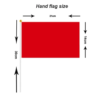 Mână Steagul cu poli Bosnia și Herțegovina, Botswana, Brazilia, Brunei Naționale țări 14*21cm Poliester Flying Banner personalizat 