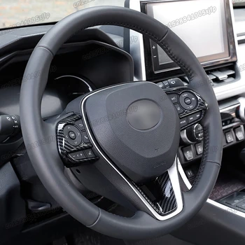 Fibra de carbon Volan Masina Butonul Rama de Acoperire Crom pentru Toyota Rav4 2020 2021 2022 Xa50 Accesorii de Interior sport styling 