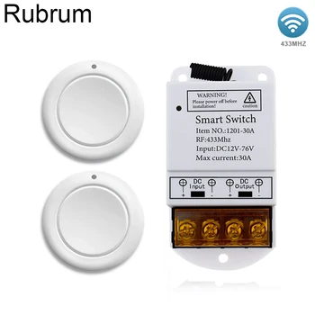 Rubrum Wireless 433MHz Control de la Distanță Comutator DC 12V 24V 30A 1CH Releu Receptor & Butonul Transmițătorului Pentru Claxon Ventilator Pompă de Apă 
