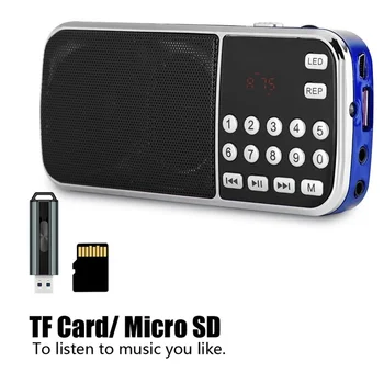 Y-501 Portabil Mini Radio FM Stereo de Înaltă Sensibilitate Echipamente de Reducere a Zgomotului Digital Display Suport Card TF/USB/AUX 78-108MHz