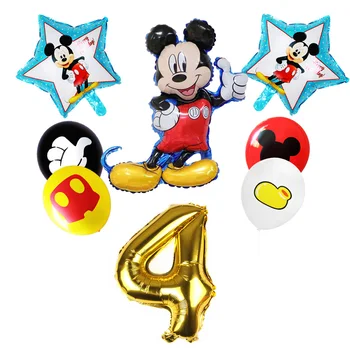 Mickey și Minnie Mouse, baloane cu Mickey Mouse Petrecerea de Ziua Decor Copil de Dus 32inch Numărul de Balon Globos 