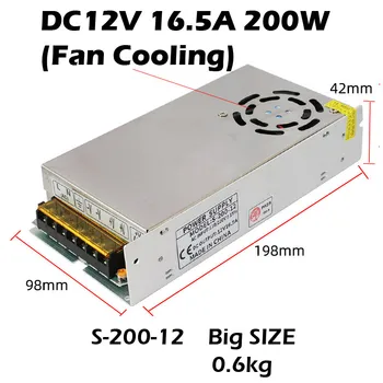 Transforma AC220V în DC12V Display Comutator de Alimentare 150W-600W Impermeabil Motoare de curent continuu Modul de Comutare de Alimentare 