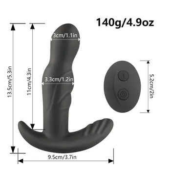 Masculin, Prostata pentru Masaj Rotativ Anal Vibrator din Silicon de sex Masculin Butt Plug Anus Vibratoare jucarii Sexuale pentru Barbati G-Spot Stimulare 