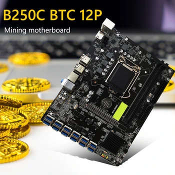 B250C BTC 12P Miniere Calculator Placa de baza PCI Express placa Grafica PCIE pentru USB3.0 DDR4 CPU Miner Bord Pentru LGA1151 Gen6/7 